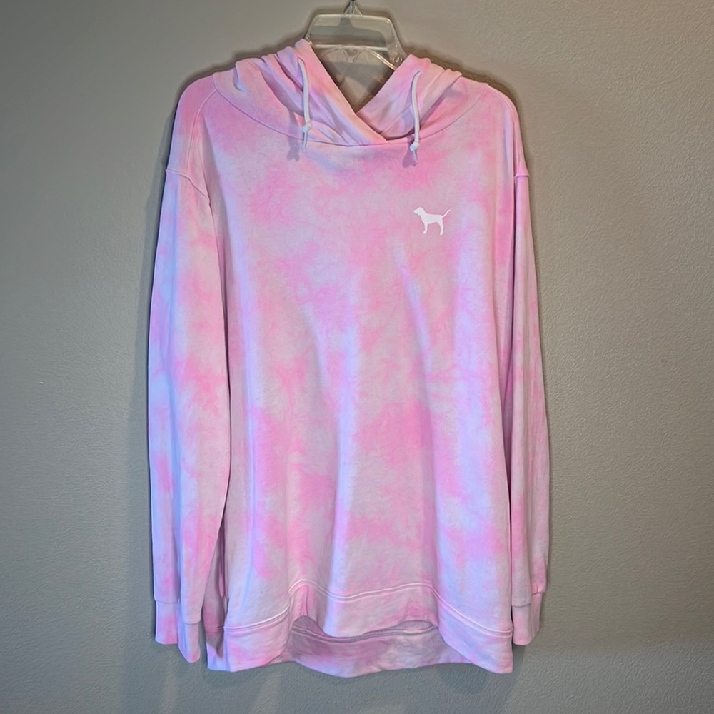 Pink Brand Tye- dye pullover hoodie